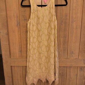 Lilly Pulitzer Gold Dress Shift Dress, XS